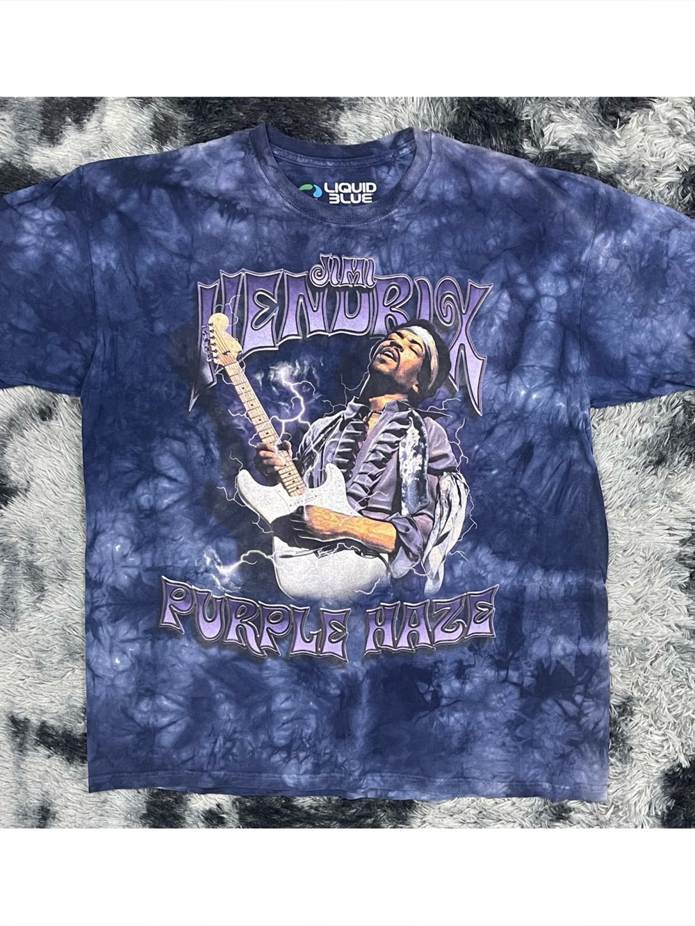 Liquid Blue Jimi Hendrix Purple Haze Tie Dye T-Shirt